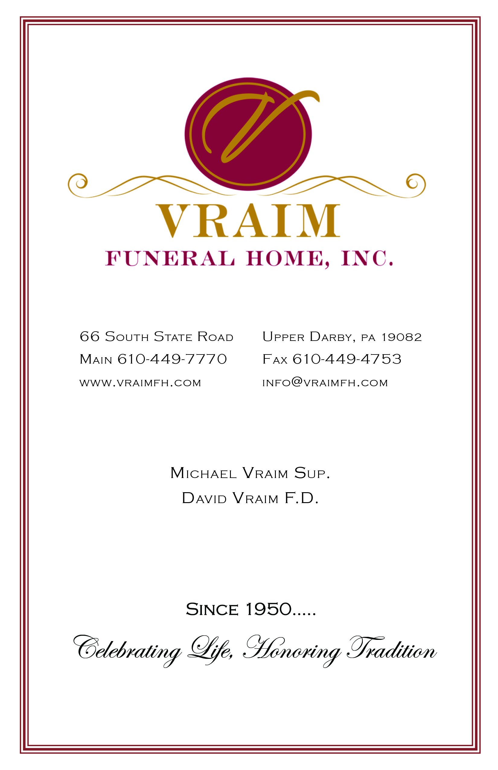 Vriam funeral